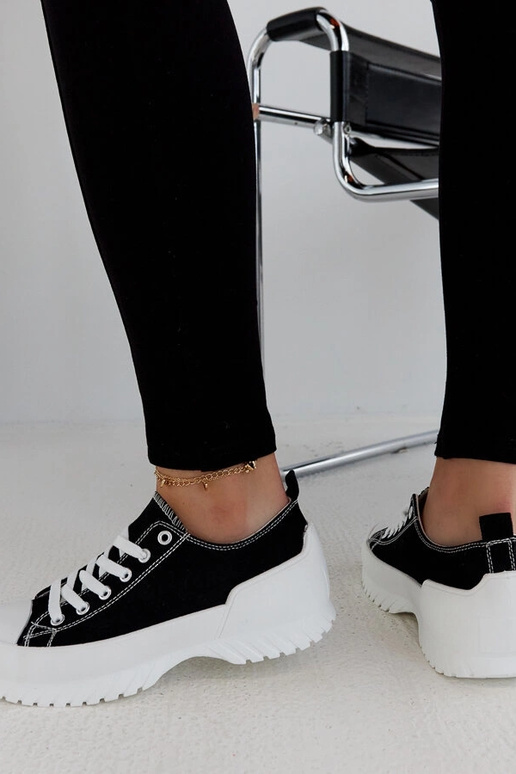 Čierne tenisky na platforme Monteleone