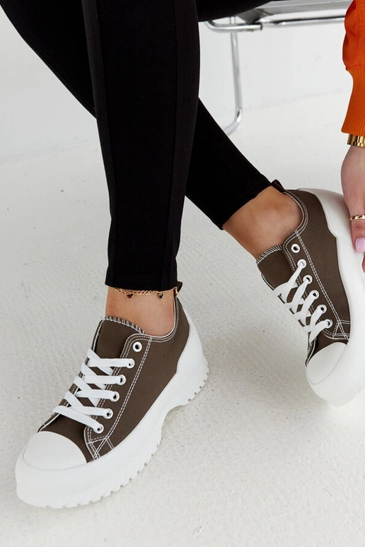 Zelené tenisky na platforme Monteleone