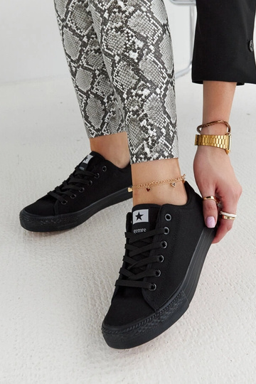 Dámske čierne látkové...