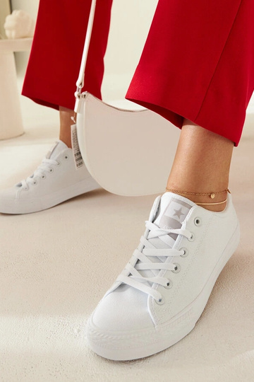 Biele látkové tenisky Rocky