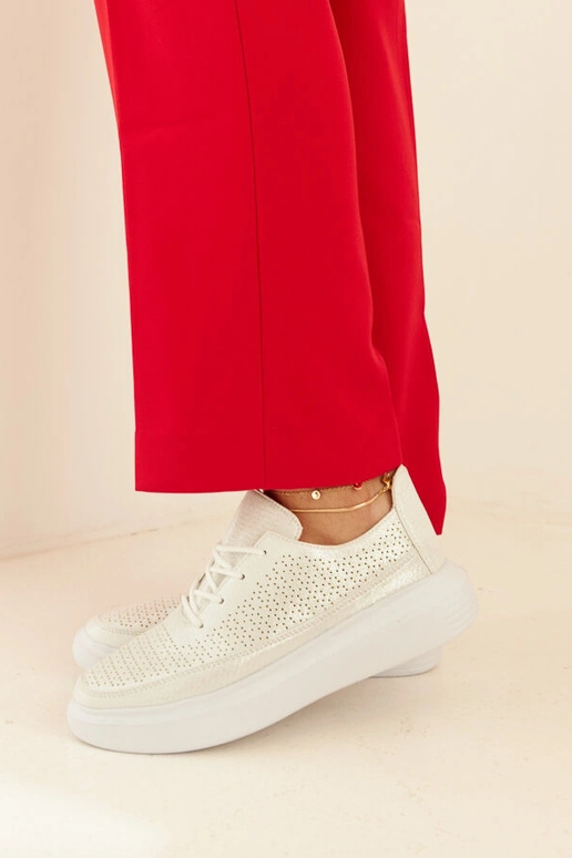 Dámske strieborné tenisky na...