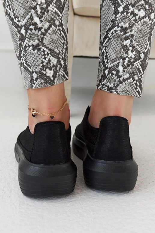 Čierne dámske tenisky na platforme,...