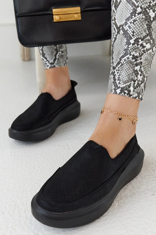 Čierne prelamované dámske topánky,...