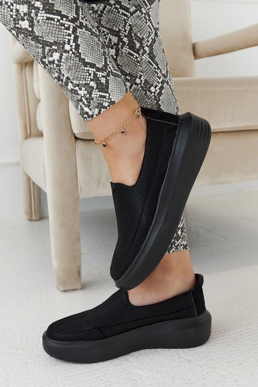 Čierne prelamované dámske topánky,...