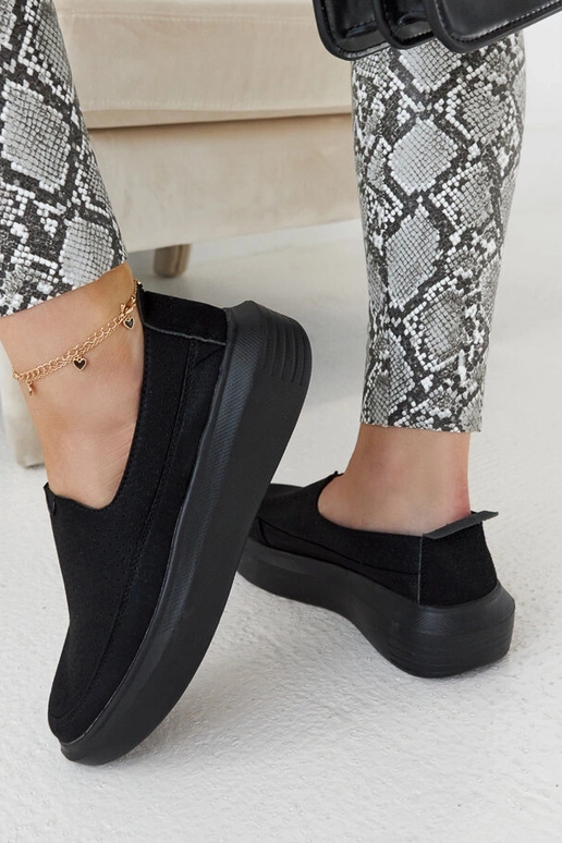 Čierne prelamované dámske topánky,...