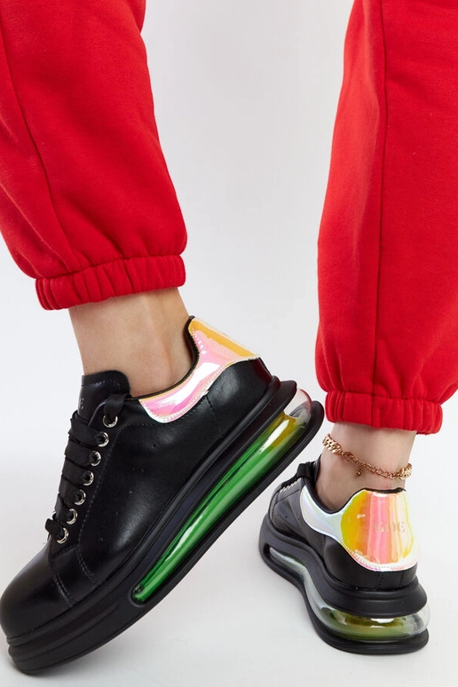 Čierne tenisky na platforme GOE NN2N4030