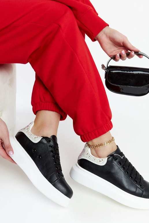 Čierne tenisky na platforme GOE JJ2N4052