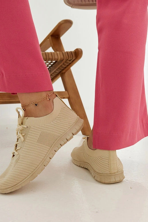 Béžové látkové tenisky Erminio