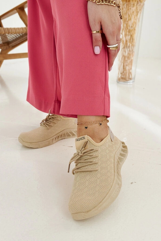 Béžové látkové tenisky Mira