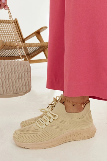 Béžové látkové tenisky Ornella 2