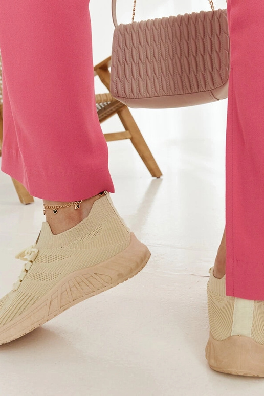 Béžové látkové tenisky Ornella