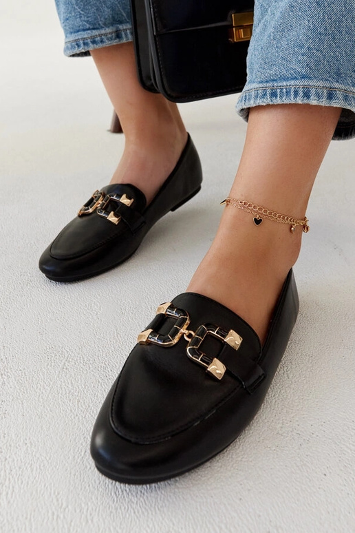 Čierne mokasíny s prackou Comerio