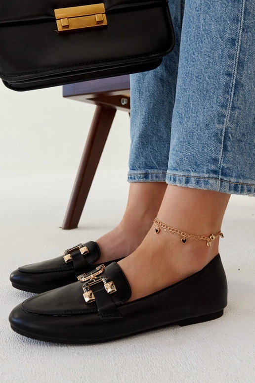 Čierne mokasíny s prackou Comerio