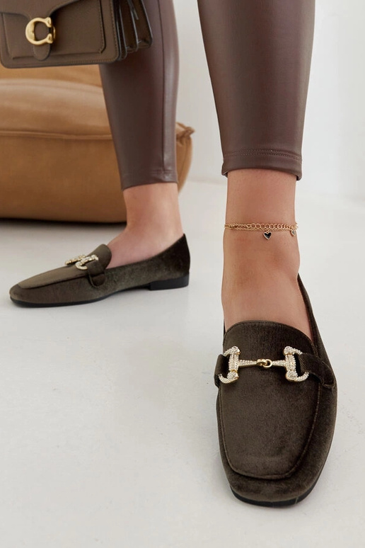 Fabrizia zelené velúrové mokasíny so...