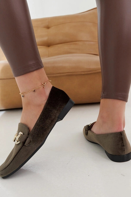 Fabrizia zelené velúrové mokasíny so...