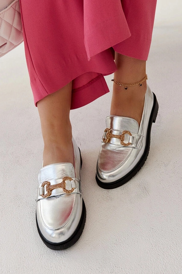 Srebrné mokasíny s cyrkónmi... 2