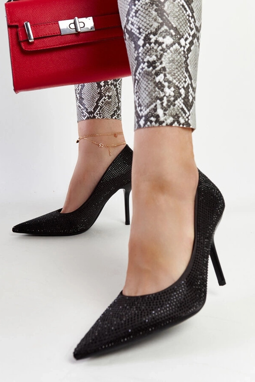 Čierne lodičky Liena na vysokom opätku Čierne lodičky Liena na vysokom opätku