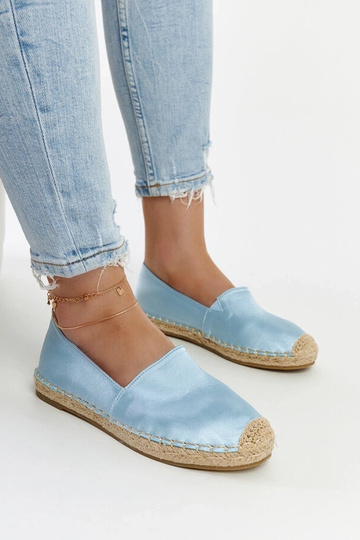 Espadrilky s trblietavou platformou Caithlin Sky Blue
