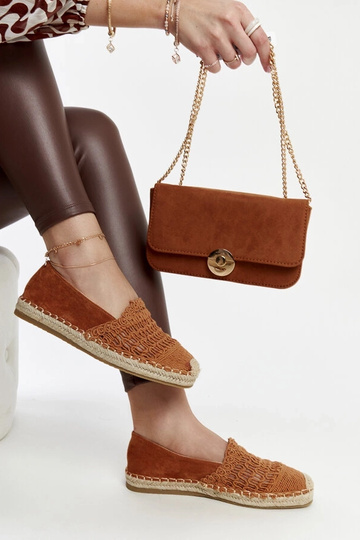 Gordanine hnedé prelamované espadrilky