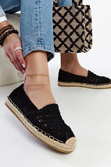 Čierne prelamované espadrilky od Gordany