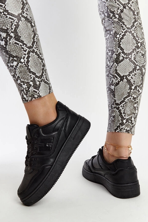 Čierne tenisky na platforme Mentha