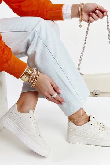 Béžové tenisky na platforme...