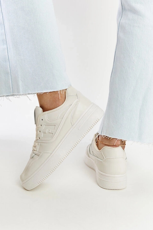 Béžové tenisky na platforme Mentha