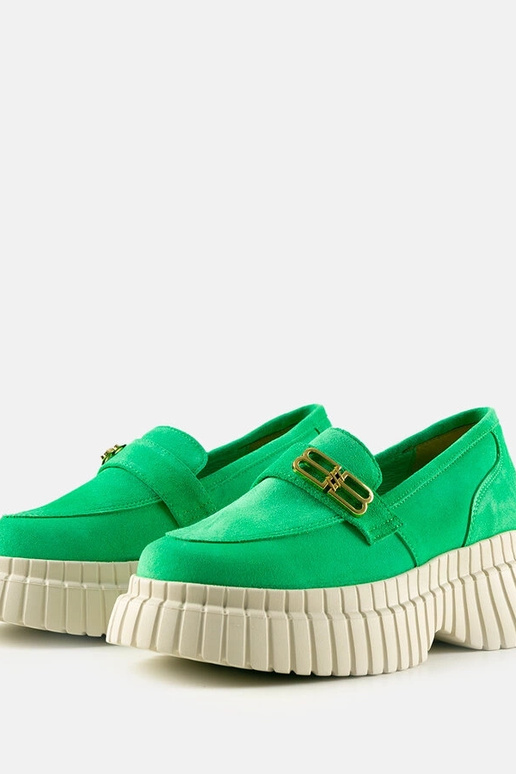 Zelené semišové poltopánky Karino Zelené semišové poltopánky Karino