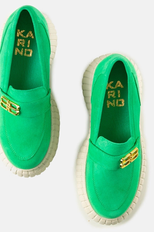 Zelené semišové poltopánky Karino Zelené semišové poltopánky Karino