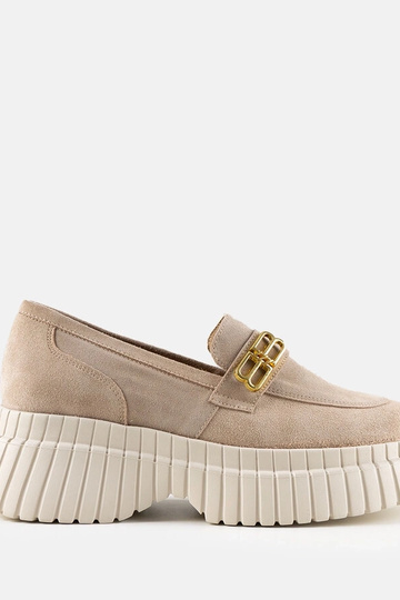 Béžové semišové poltopánky... 2