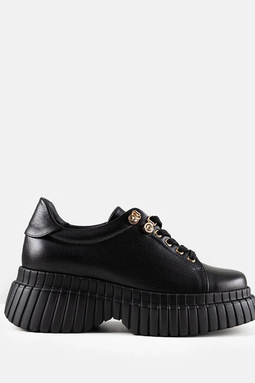 Čierne kožené tenisky na...