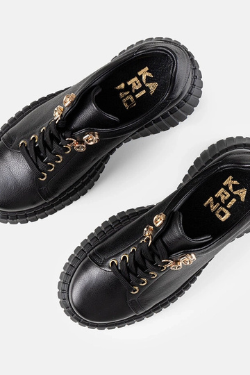 Čierne kožené tenisky na... 2