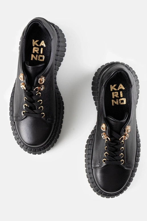 Čierne kožené tenisky na platforme...