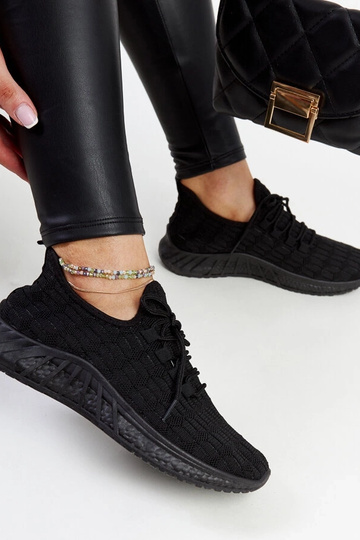 Čierne textilné tenisky Milena 2