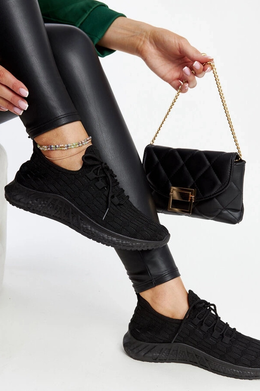 Čierne textilné tenisky Milena