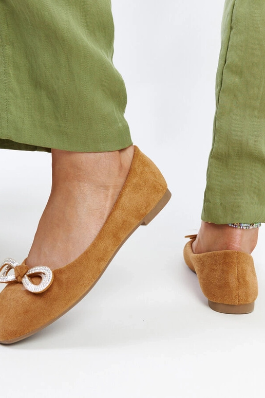 Hnedé balerínky s mašľou Gaillou