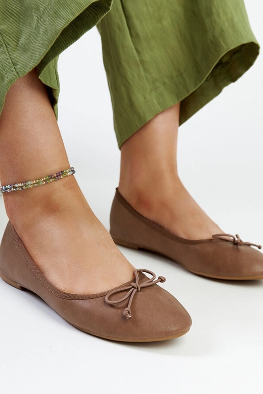 Hnedé balerínky z ekokože Pavla