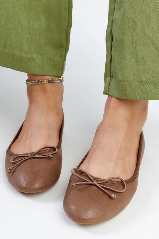 Hnedé balerínky z ekokože Pavla