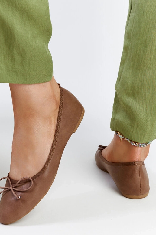 Hnedé balerínky z ekokože Pavla