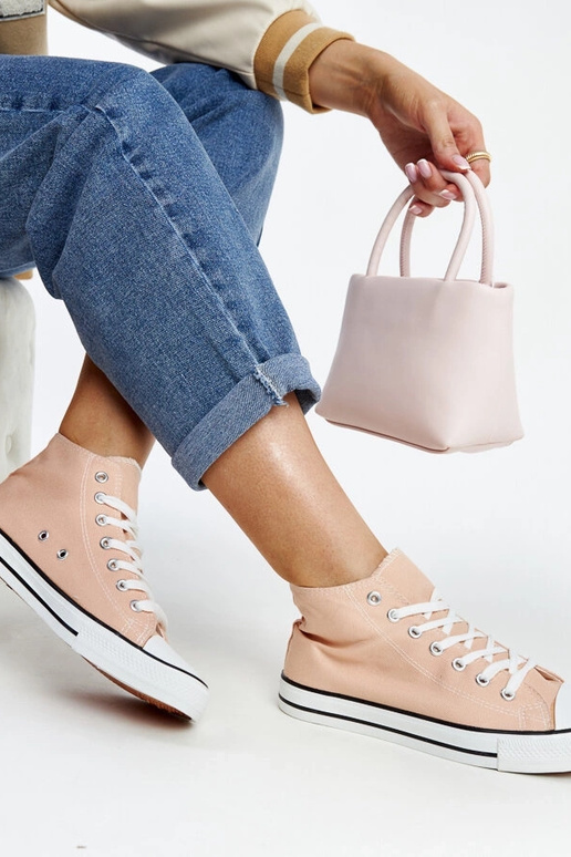 Svetloružové vysoké tenisky Eliska