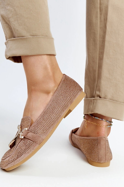 Hnedé lesklé mokasíny Mebrat