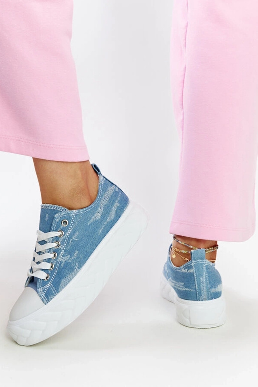 Modré tenisky na vysokej platforme Almaz