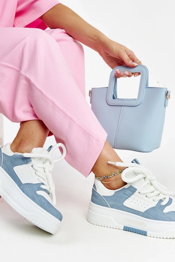 Bielo-modré sneakersy na platforme Szekeres 2