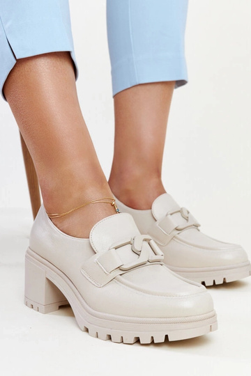 Béžové poltopánky so...