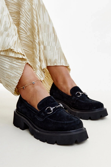 Čierne kožené mokasíny Vinceza