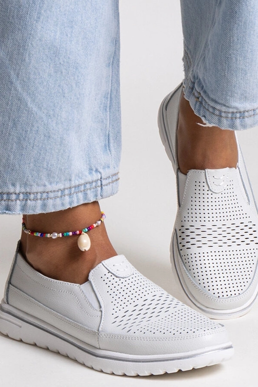 Svetlosivé kožené poltopánky Vinceza