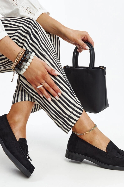 Čierne semišové mokasíny Vinceza