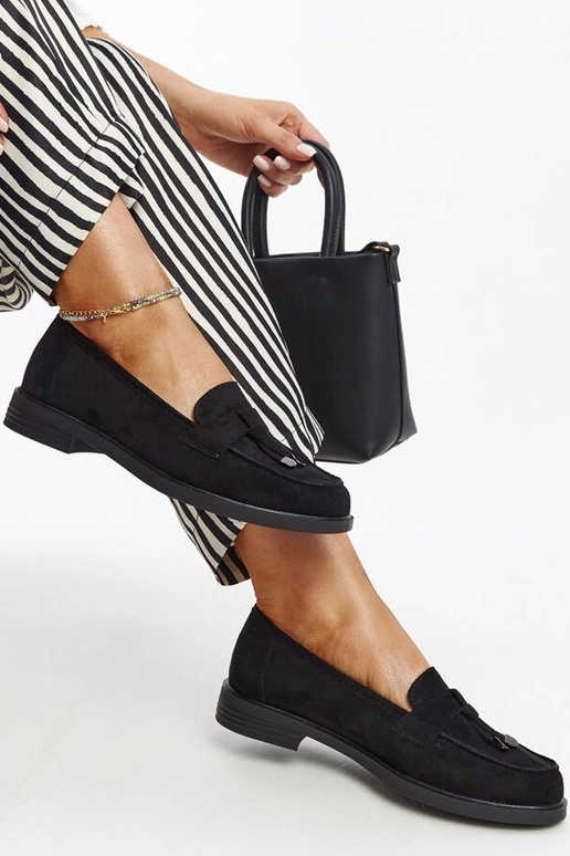 Čierne semišové mokasíny Vinceza