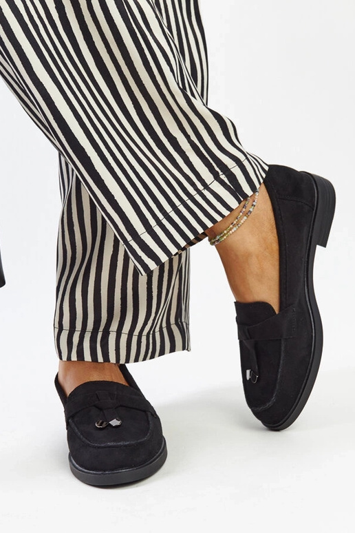 Čierne semišové mokasíny Vinceza