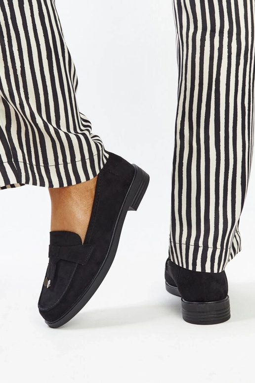 Čierne semišové mokasíny Vinceza